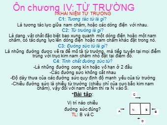 Bài giảng Vật lí Lớp 11 - Ôn tập chương 4