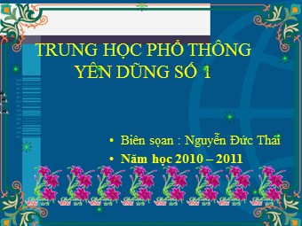 Bài giảng Vật lí Lớp 12 - Bài 1: Dao động điều hòa - Nguyễn Đức Thái