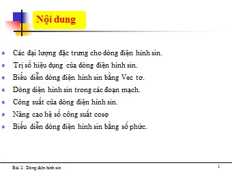 Bài giảng Vật lí Lớp 12 - Bài 12: Đại cương về dòng điện xoay chiều (Bản hay)