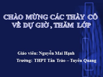 Bài giảng Vật lí Lớp 12 - Bài 13: Các mạch điện xoay chiều - Nguyễn Mai Hạnh