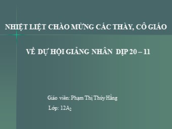 Bài giảng Vật lí Lớp 12 - Bài 14: Mạch có R, L, C mắc nối tiếp - Phạm Thị Thúy Hằng