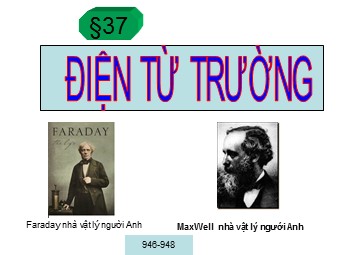 Bài giảng Vật lí Lớp 12 - Bài 21: Điện từ trường (Bản chuẩn kĩ năng)