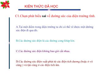 Bài giảng Vật lí Lớp 12 - Bài 21: Điện từ trường (Bản hay)