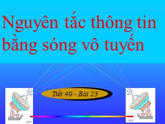 Bài giảng Vật lí Lớp 12 - Bài 23: Nguyên tắc thông tin bằng sóng vô tuyến