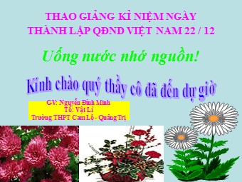 Bài giảng Vật lí Lớp 12 - Bài 25: Giao thoa ánh sáng - Nguyễn Đình Minh
