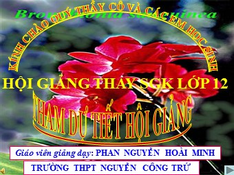 Bài giảng Vật lí Lớp 12 - Bài 26: Các loại quang phổ - Phan Nguyễn Hoài Minh