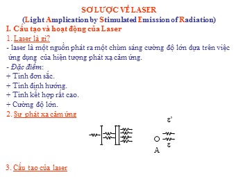 Bài giảng Vật lí Lớp 12 - Bài 34: Sơ lược về Laser (Chuẩn kĩ năng)