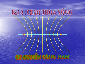 Bài giảng Vật lí Lớp 12 - Bài 8: Giao thoa sóng - Nguyễn Công Nam