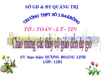 Bài giảng Vật lí Lớp 12 - Bài 9: Sóng dừng - Dương Hoàng Linh
