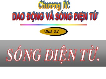 Bài giảng Vật lí Lớp 12 - Bài: Sóng điện từ (Bản hay)
