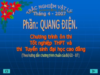 Bài giảng Vật lí Lớp 12 - Ôn thi tốt nghiệp THPT