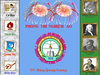 Bài giảng Vật lí Lớp 12 - Thí nghiệm ảo - Đặng Quang Trường