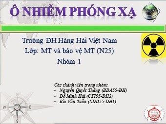 Bài thuyết trình Ô nhiễm phóng xạ