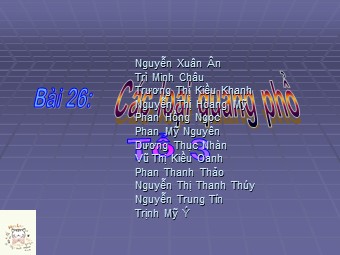 Bài thuyết trình Vật lí Lớp 12 - Bài 26: Các loại quang phổ - Nguyễn Xuân Ân