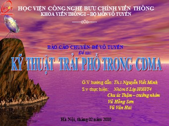 Chuyên đề Kỹ thuật trải phổ trong CDMA