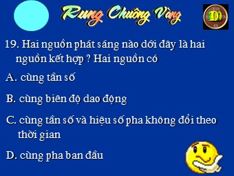 Ngoại khóa môn Vật lí Lớp 12 - Rung chuông vàng