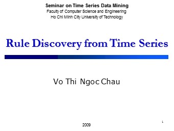 Rule discovery from time series
