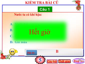 Bài giảng Địa lí 5 - Bài: Sông ngòi
