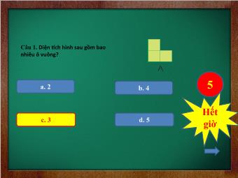 Bài giảng Toán 3 - Bài: Diện tích của 1 hình