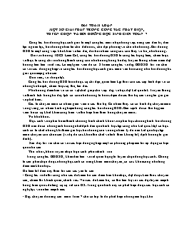 Bài tham luận Một số giải pháp trong công tác phát hiện, tuyển chọn và bồi dưỡng học sinh giỏi Toán 7