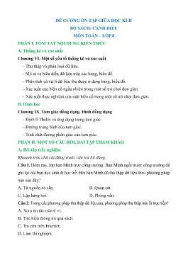 Đề cương ôn tập giữa học kì II môn Toán 8