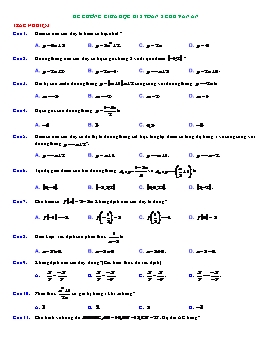 Đề cương ôn tập giữa học kì II Toán 8 - Chu Văn An