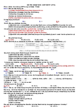 Đề cương ôn tập HSG Khoa học tự nhiên 9