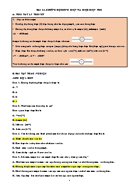 Đề cương ôn tập Khoa học tự nhiên 8 - Bài 23: Cường độ dòng điện và hiệu điện thế