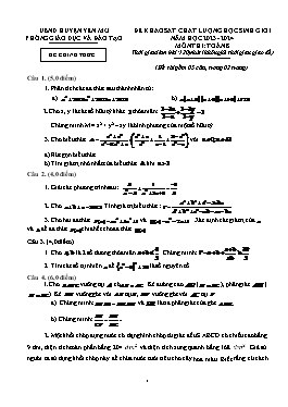 Đề khảo sát chất lượng HSG Toán 8 - Năm học 2023-2024 - PGD Huyện Yên Mô (Có đáp án)