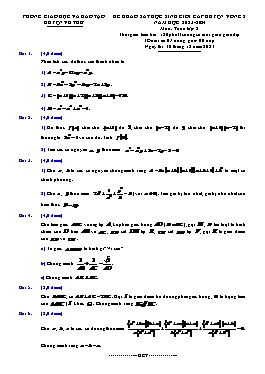Đề khảo sát HSG cấp Huyện Toán 8 (Vòng 2) - Năm học 2023-2024 - PGD Huyện Vũ Thư (Có đáp án)