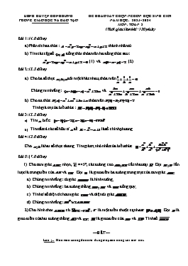 Đề khảo sát HSG Toán 8 - Năm học 2023-2024 - PGD Huyện Đông Hưng (Có đáp án)