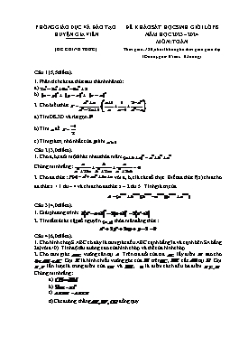 Đề khảo sát HSG Toán 8 - Năm học 2023-2024 - PGD Huyện Gia Viên (Có đáp án)