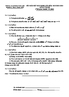 Đề khảo sát HSG Toán 8 - Năm học 2023-2024 - Trường THCS Phúc Thọ (Có đáp án)