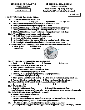Đề kiểm tra giữa học kì I Khoa học tự nhiên 6 - Mã đề 105 - Năm học 2023-2024 - PGD Huyện Tân Yên (Có đáp án + Ma trận)