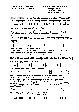 Đề kiểm tra giữa học kì II Toán 8 - Năm học 2022-2023 - PGD Huyện Lạng Giang