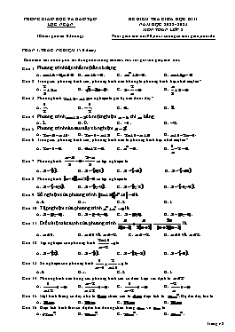Đề kiểm tra giữa học kì II Toán 8 - Năm học 2022-2023 - PGD Huyện Lục Ngạn