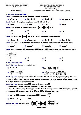 Đề kiểm tra giữa học kì II Toán 8 - Năm học 2022-2023 - Sở GD&ĐT Bắc Ninh (Có đáp án)