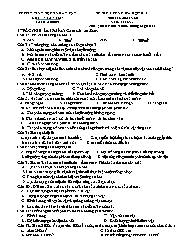 Đề kiểm tra giữa học kì II Vật lí 8 - Năm học 2021-2022 - PGD Huyện Tân Yên (Có đáp án)