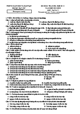 Đề kiểm tra giữa học kì II Vật lí 9 - Năm học 2021-2022 - PGD Huyện Tân Yên (Có đáp án)