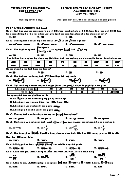 Đề minh họa tuyển sinh vào lớp 10 THPT Toán - Năm học 2025-2026 - PGD Tân Yên (Có đáp án)