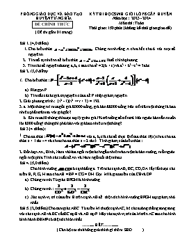 Đề thi HSG cấp Huyện Toán 8 - Năm học 2023-2024 - PGD Huyện Tự Nghĩa (Có đáp án)