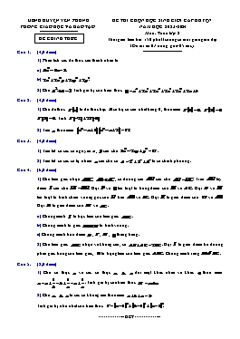 Đề thi HSG cấp Huyện Toán 8 - Năm học 2023-2024 - PGD Huyện Yên Phong