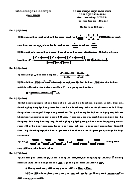 Đề thi HSG Toán 8 - Năm học 2023-2024 - Sở GD&ĐT Nam Định (Có đáp án)