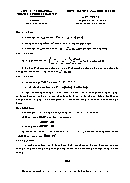 Đề thi Olympic Toán 8 - Năm học 2023-2024 - PGD Thị xã Hoàng Mai (Có đáp án)