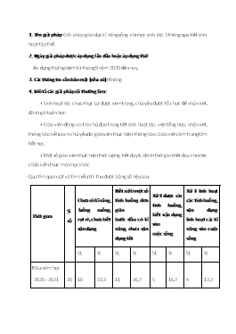 Giải pháp giáo dục kĩ năng sống cho học sinh lớp 3 thông qua tiết sinh hoạt tập thể