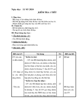 Giáo án Âm nhạc 9 - Tuần 24: Kiểm tra 1 tiết - Năm học 2023-2024