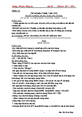 Giáo án các môn Khối 5 - Tuần 19+20 - Năm học 2017-2018 - Đào Thị Bích Thủy