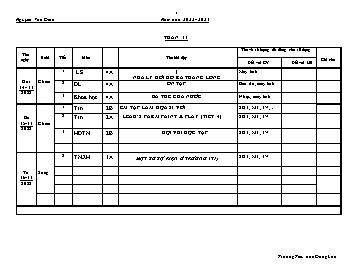 Giáo án các môn Khối Tiểu học - Tuần 11 - Năm học 2022-2023 - Nguyễn Văn Định