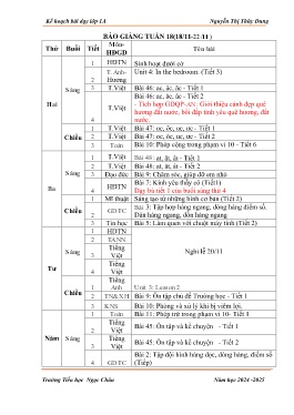 Giáo án các môn Lớp 1 - Tuần 18 - Năm học 2024-2025 - Nguyễn Thị Thùy Dung