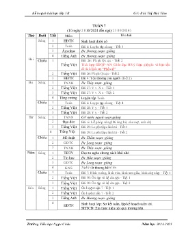 Giáo án các môn Lớp 1 - Tuần 7 - Năm học 2024-2025 - Bùi Thị Mai Tâm